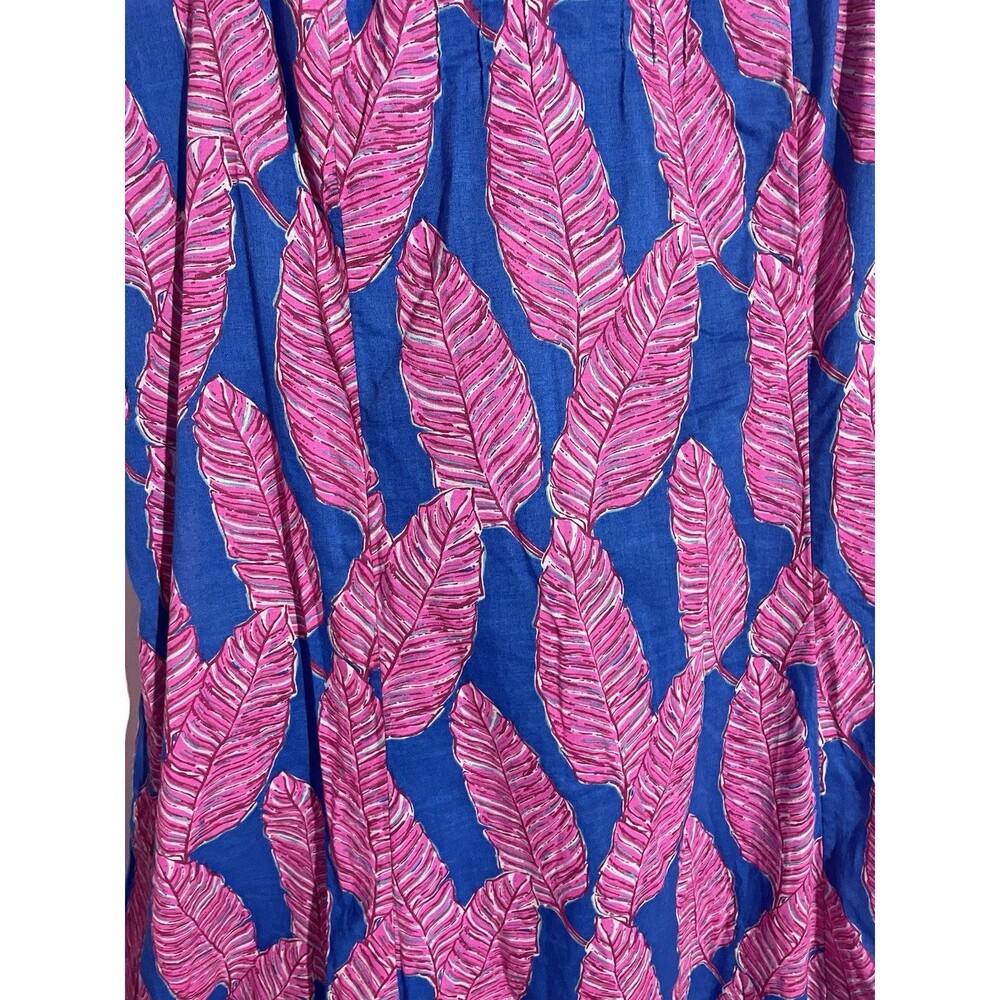 Vineyard Vines Dress 6 Tropical Leaf Maxi Cottagecore Feminine Beachy Resort - Picture 4 of 12